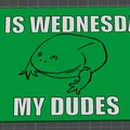 Biểu ngữ ếch hài hước về ngày thứ Tư - Thumbnail 2