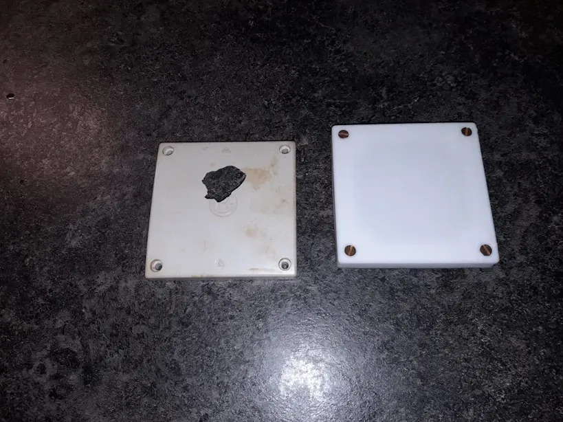 Nắp thay thế cho hộp phân phối cũ kích thước 91 x 91 mm - Image 2