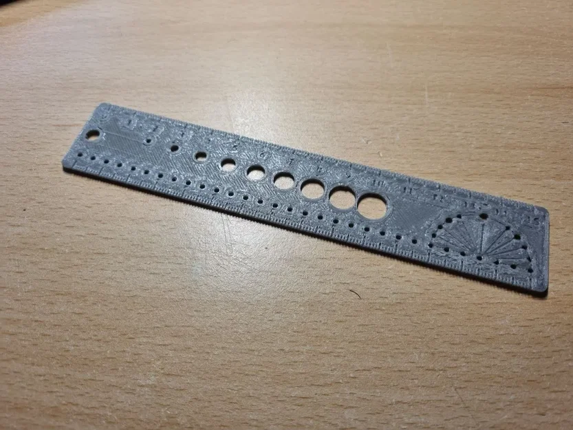 Thước kẻ 15cm với thước đo góc và thước tròn từ 1 đến 1... - Image 1