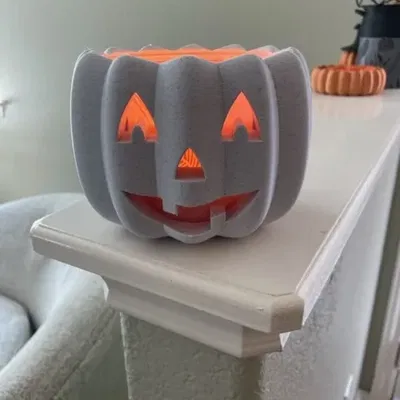 Giá đỡ nến Jack O Lantern Halloween với mũ cho nến 3 wicks