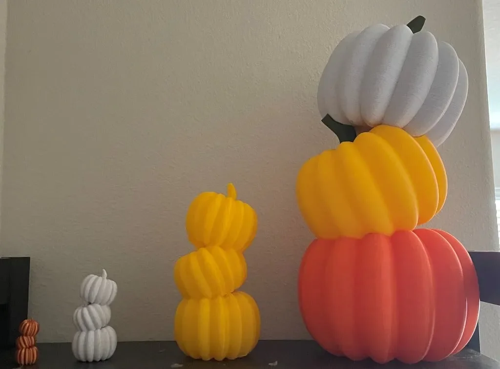 Chồng Bí Ngô Nhiều Màu - Trang Trí Mùa Thu/Halloween 1