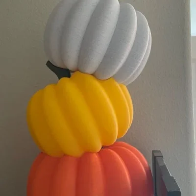 Chồng Bí Ngô Nhiều Màu - Trang Trí Mùa Thu/Halloween 5