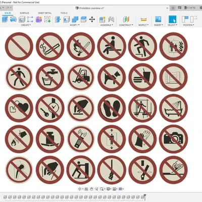 Bộ sưu tập biểu tượng cấm theo tiêu chuẩn ISO 7010