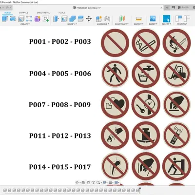Bộ sưu tập biểu tượng cấm theo tiêu chuẩn ISO 7010
