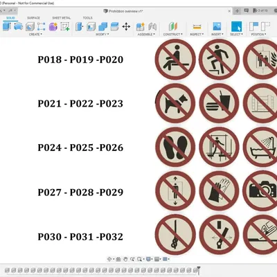 Bộ sưu tập biểu tượng cấm theo tiêu chuẩn ISO 7010