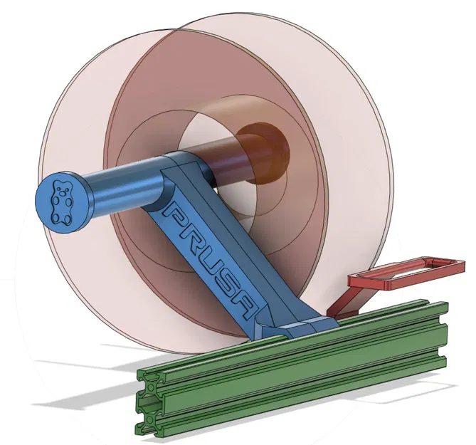 Giá đỡ cuộn và hướng dẫn filament Prusa Bear - Image 1