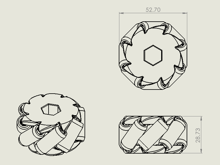 Bánh xe hút vectored cho robot FRC dễ in và nhẹ - Image 2