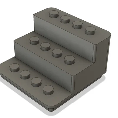 Giá đỡ trưng bày nhân vật Gridfinity 3 tầng 1x4