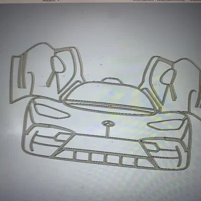 Tranh tường trước xe Mercedes AMG One