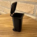 Thùng rác mini 80l 3D cho nhà búp bê với bánh xe xoay - Thumbnail 5