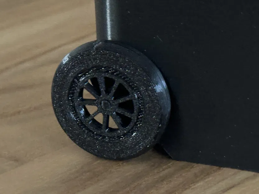 Thùng rác mini 80l 3D cho nhà búp bê với bánh xe xoay - Image 7