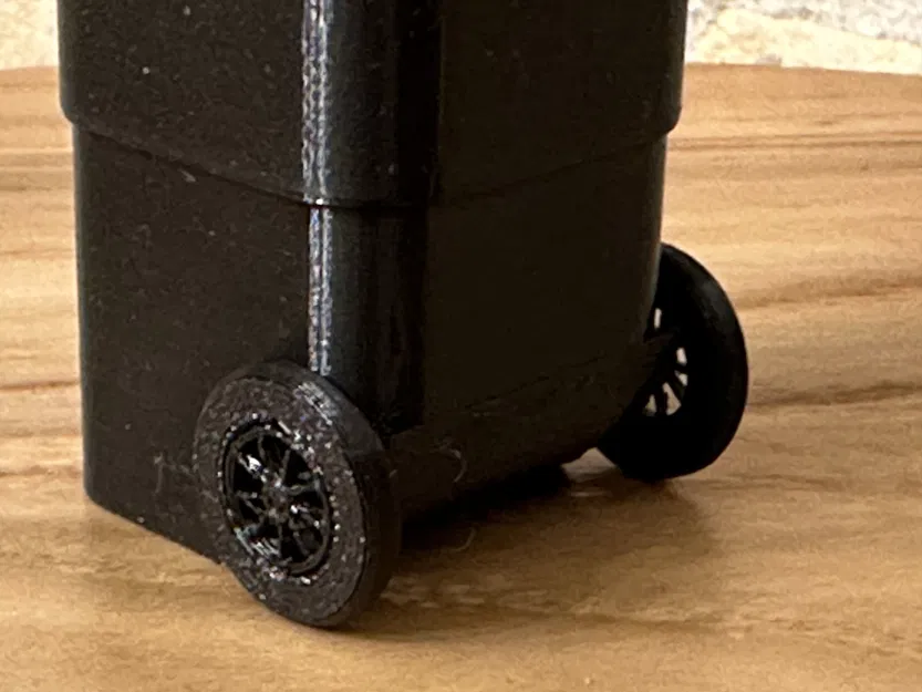 Thùng rác mini 80l 3D cho nhà búp bê với bánh xe xoay - Image 10