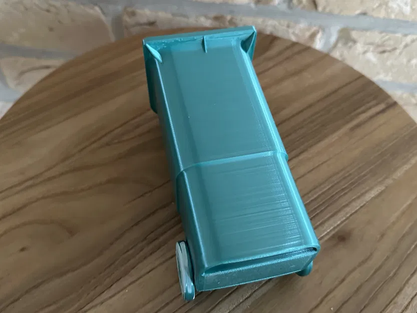 Thùng rác mini 80l 3D cho nhà búp bê với bánh xe xoay - Image 15