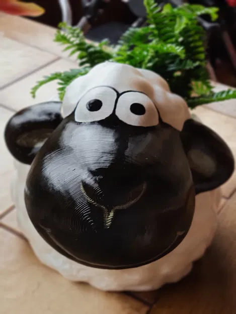 Chậu cây hình cừu 140mm với file STL nguyên khối - Image 4