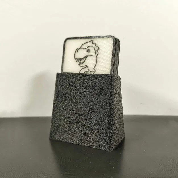 Giá đỡ danh thiếp đơn giản với lớp da nhung - Image 1