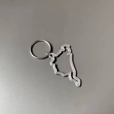 Móc khóa đường đua Nürburgring với thiết kế đơn giản