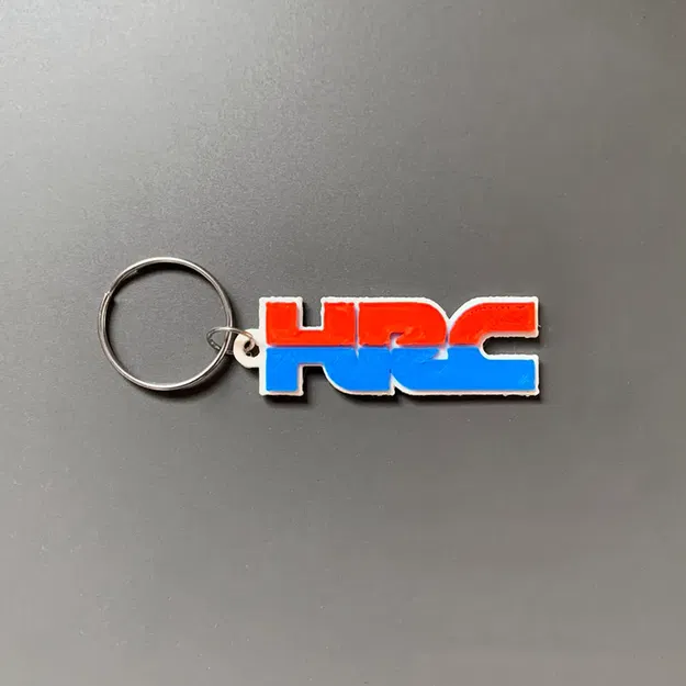 Móc khóa thương hiệu Honda HRC in 3D với thiết kế đơn giản - Image 1