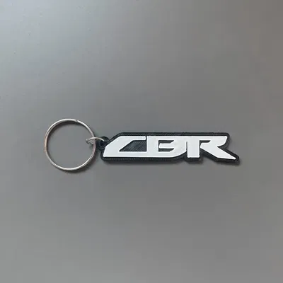 Móc khóa thương hiệu Honda CBR in 3D với thiết kế đơn giản