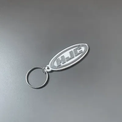 Móc khóa thương hiệu HJC thiết kế đơn giản và ấn tượng