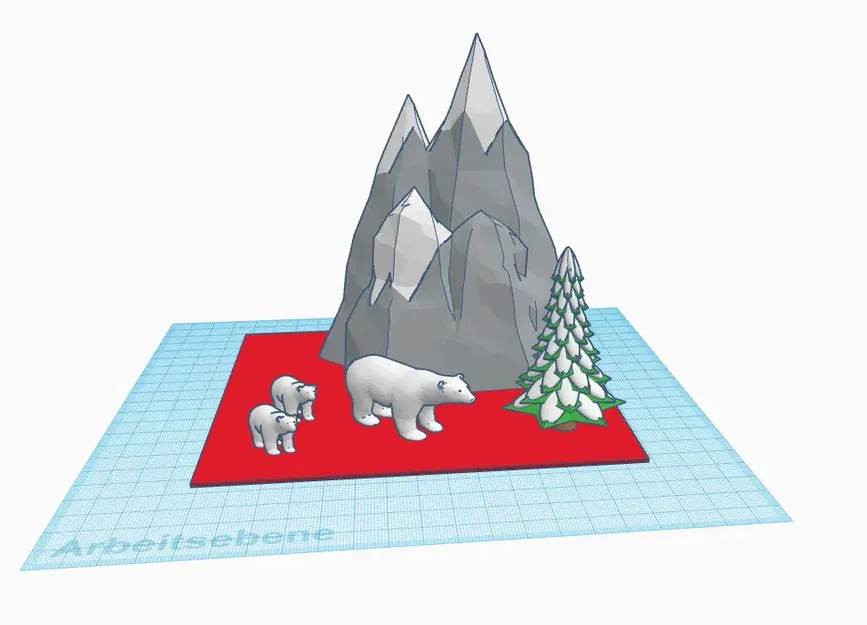 Gia đình gấu Bắc Cực trong cảnh quan thiên nhiên - Image 1