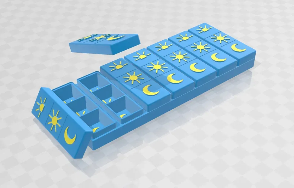 Hộp thuốc uống 7 ngày - sáng, trưa, tối - Image 1