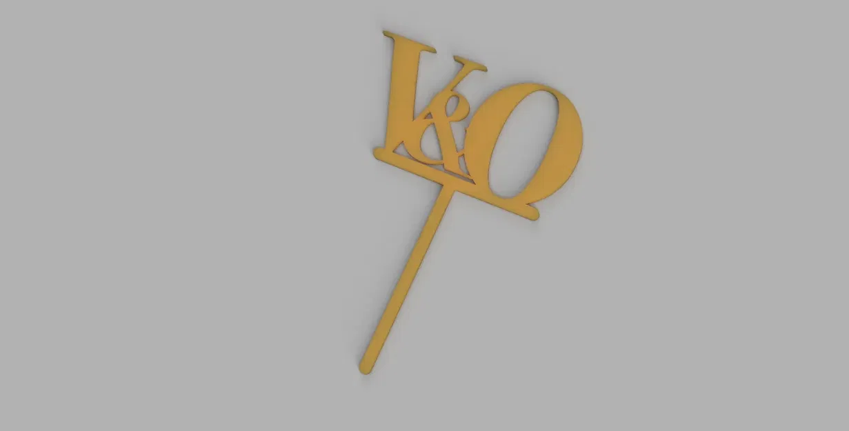 Topper bánh sinh nhật V&O trang trí bàn tiệc - Image 1