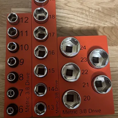 Giá đỡ socket ngắn Tekton 3/8 cho kích thước 6mm-24mm