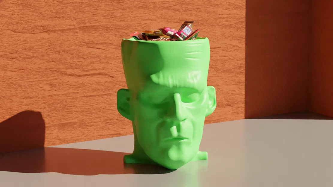 Bát kẹo Frankenstein trang trí Halloween - Image 1