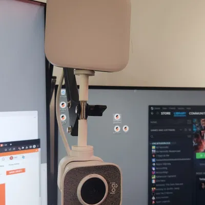 Điểm lắp thay thế cho cánh tay boom webcam và đèn