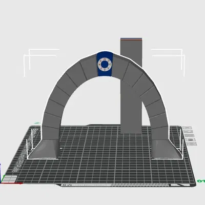 Cổng vòm Hoàng gia Masonic với keystone có thể tháo rời