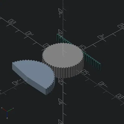 Bánh răng GT2 cho dây đai thời gian trong OpenSCAD