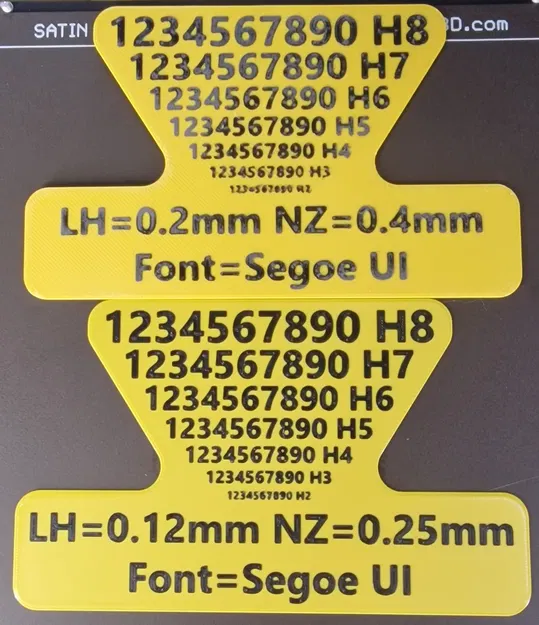 Kiểm tra độ đọc của văn bản với đầu phun 0.25mm và 0.4mm - Image 1