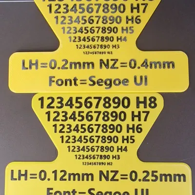 Kiểm tra độ đọc của văn bản với đầu phun 0.25mm và 0.4mm