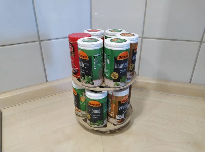 Giá đỡ gia vị xoay 3D cho tổ chức gia vị - Image 1