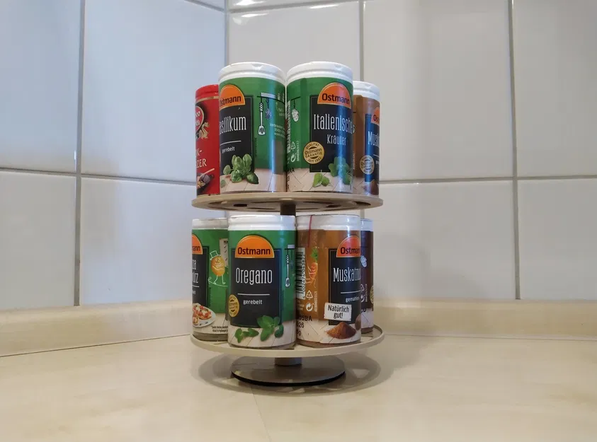Giá đỡ gia vị xoay 3D cho tổ chức gia vị - Image 2