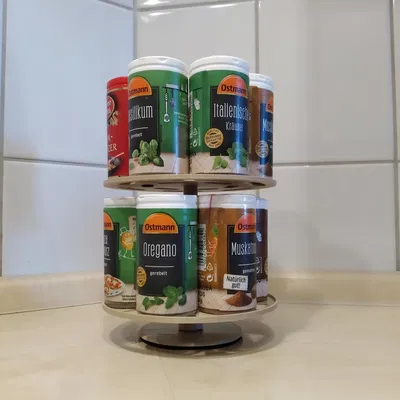 Giá đỡ gia vị xoay 3D cho tổ chức gia vị