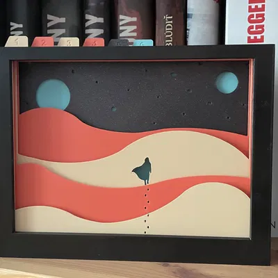 Hộp bóng nghệ thuật từ tiểu thuyết khoa học viễn tưởng DUNE