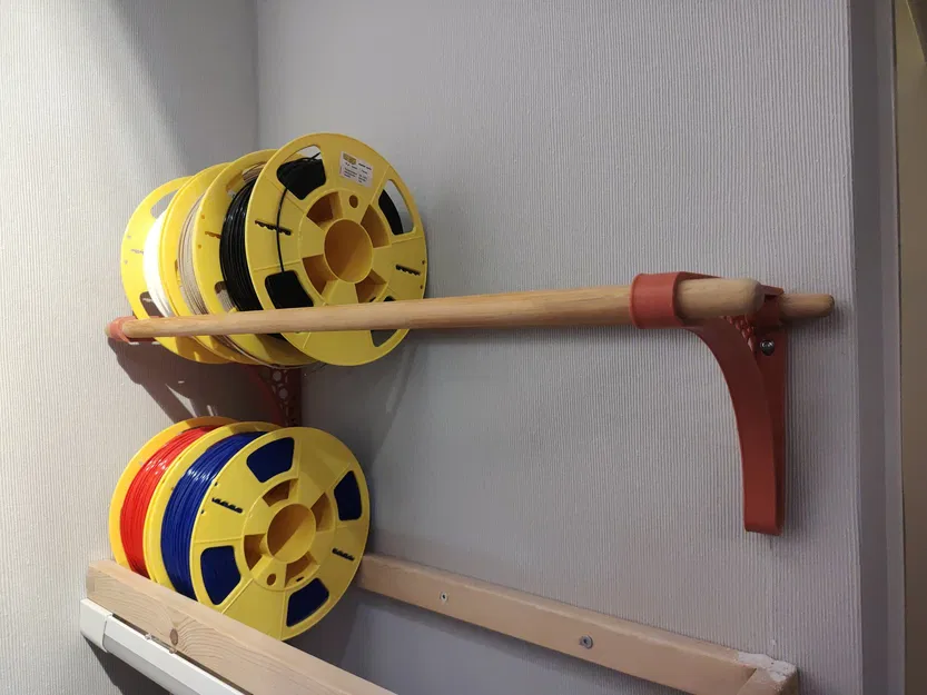 Giá đỡ cuộn filament với thanh gỗ - Image 2