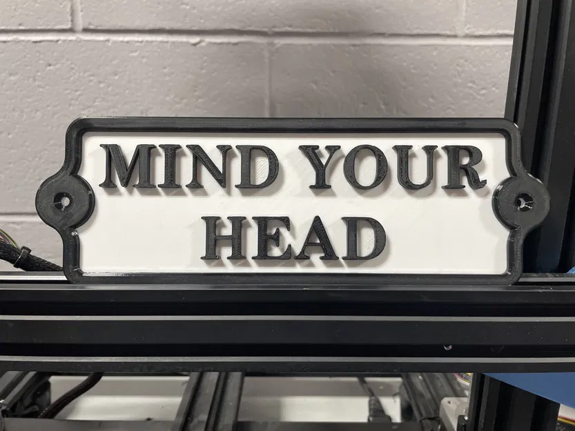 Biển báo "Chú Ý Đầu" in hai màu - Image 1