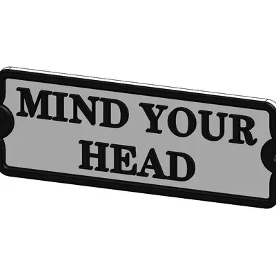 Biển báo "Chú Ý Đầu" in hai màu