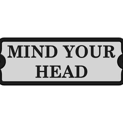 Biển báo "Chú Ý Đầu" in hai màu