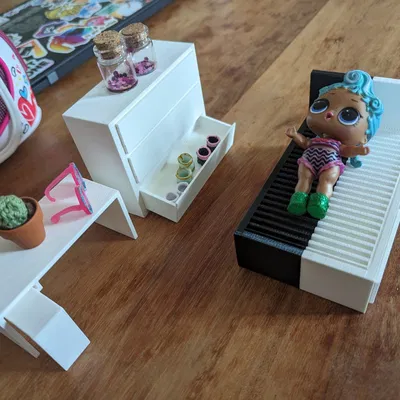 Bộ đồ nội thất phòng ngủ MALM cho búp bê