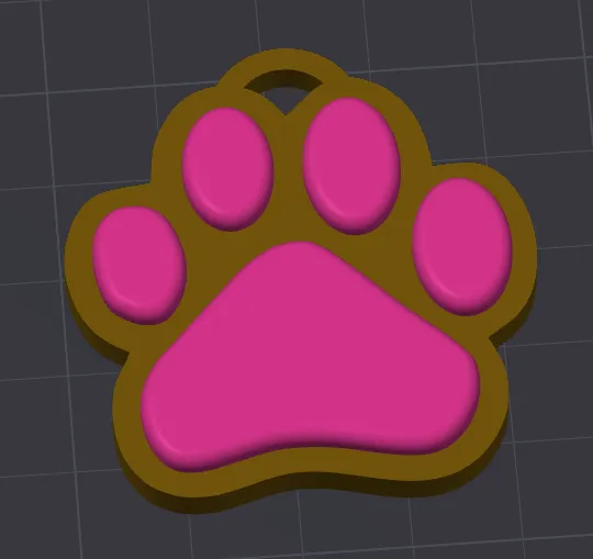 Móc khóa hình dấu chân chó độc đáo và dễ thương - Image 1