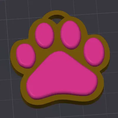 Móc khóa hình dấu chân chó độc đáo và dễ thương