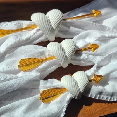 Nhẫn ăn napkin hình trái tim cho ngày cưới