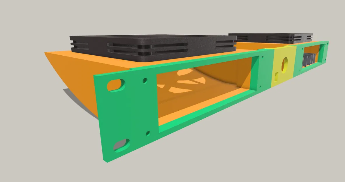 Giá đỡ quạt làm mát 1U V3 cho tủ mạng gia đình - Image 2