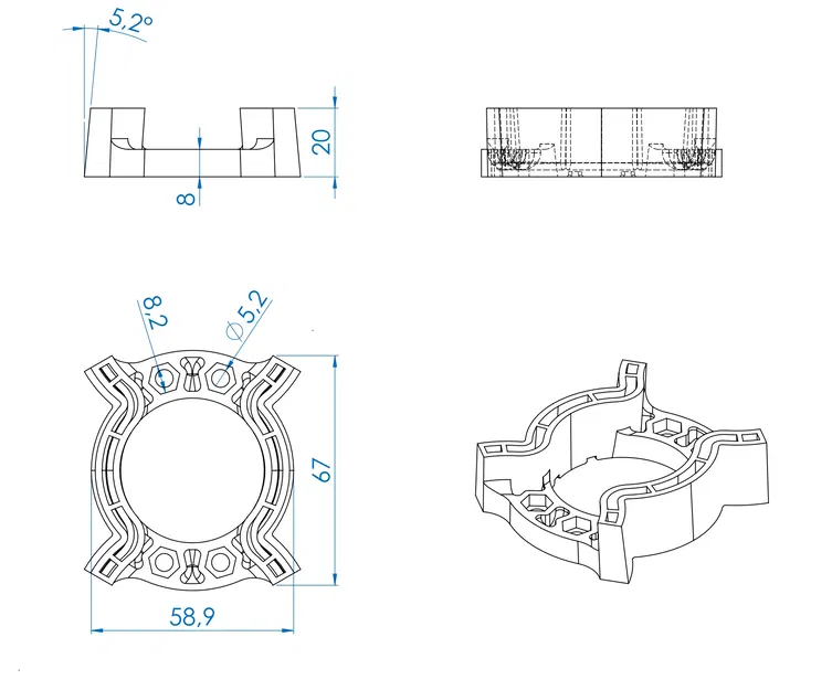 Giá đỡ chai bia cơ bản cho Skoda Octavia II và tương tự - Image 5