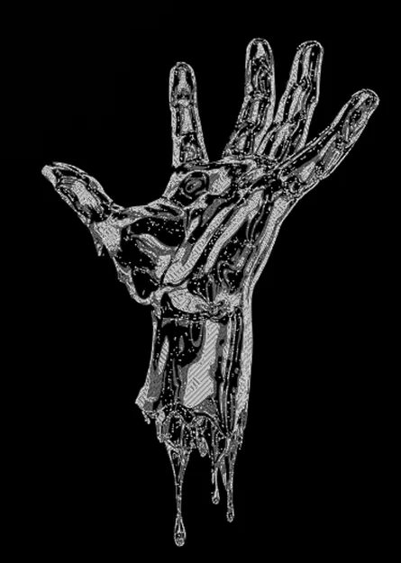 Mô hình bàn tay tan chảy của Hue Forge - Image 1