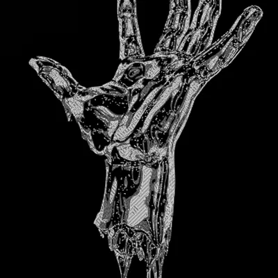 Mô hình bàn tay tan chảy của Hue Forge