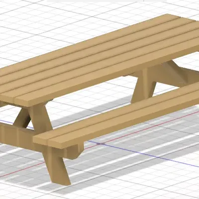 Bàn picnic tỉ lệ 1/12 cho mô hình thu nhỏ